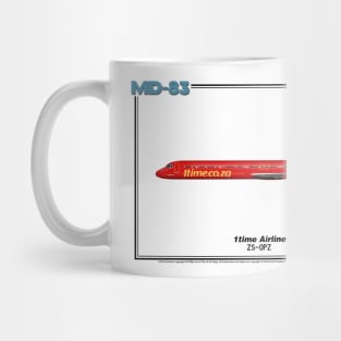 McDonnell Douglas MD-83 - 1time Airline (Art Print) Mug